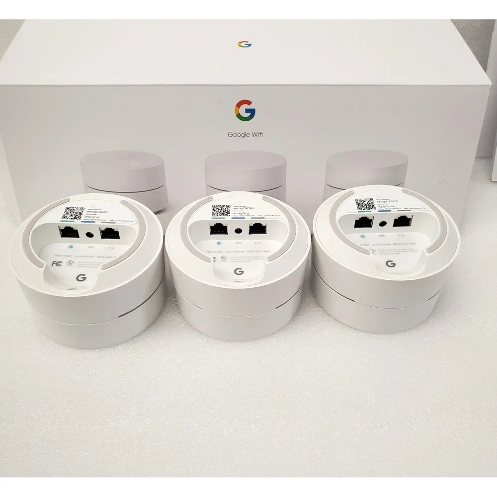 Google Wifi AC1200 Mesh Wi-Fi System 3 Pack Model GJ2CQ  Open Box